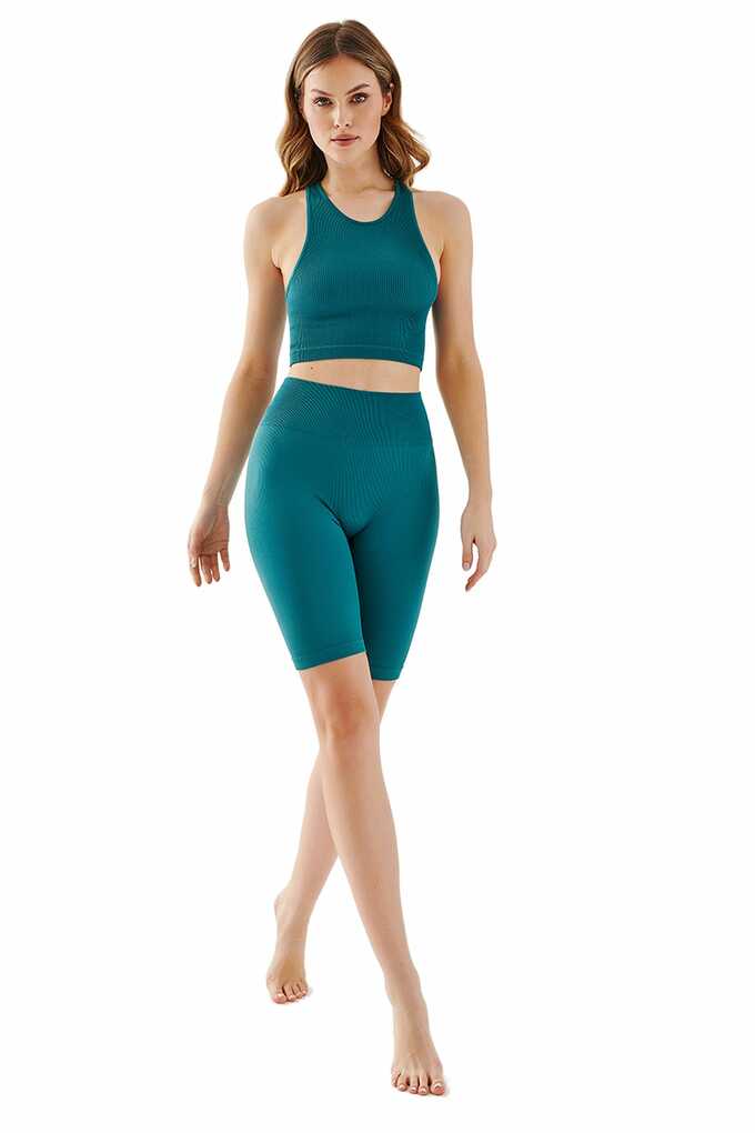 Leginsy Seamless track rib 1205 emerald